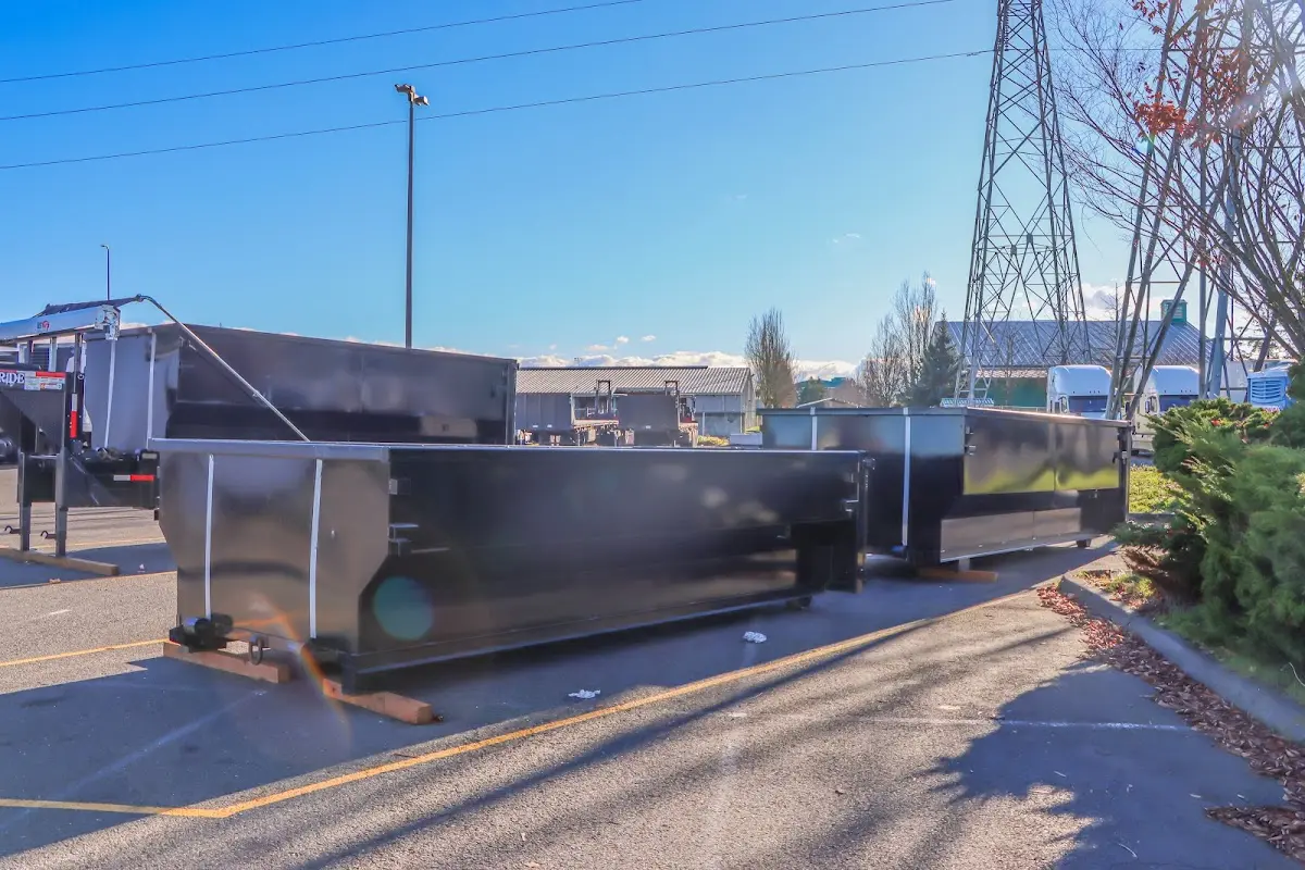 Roll-off dumpster ready for waste disposal at job site for Residential Dumpster Rental in Springtown